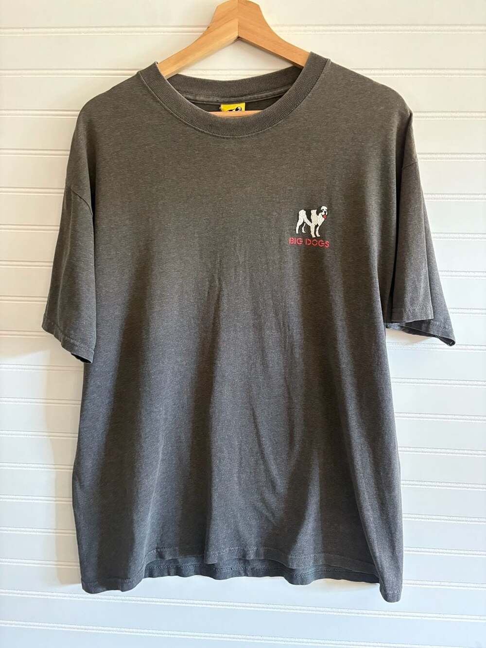 Vintage Big Dogs Daditude Graphic T-Shirt Gray Sz Lg